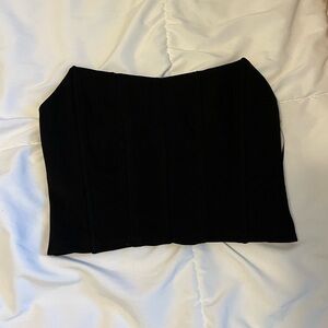 Nasty Gal Black Tube Corset Top NWT